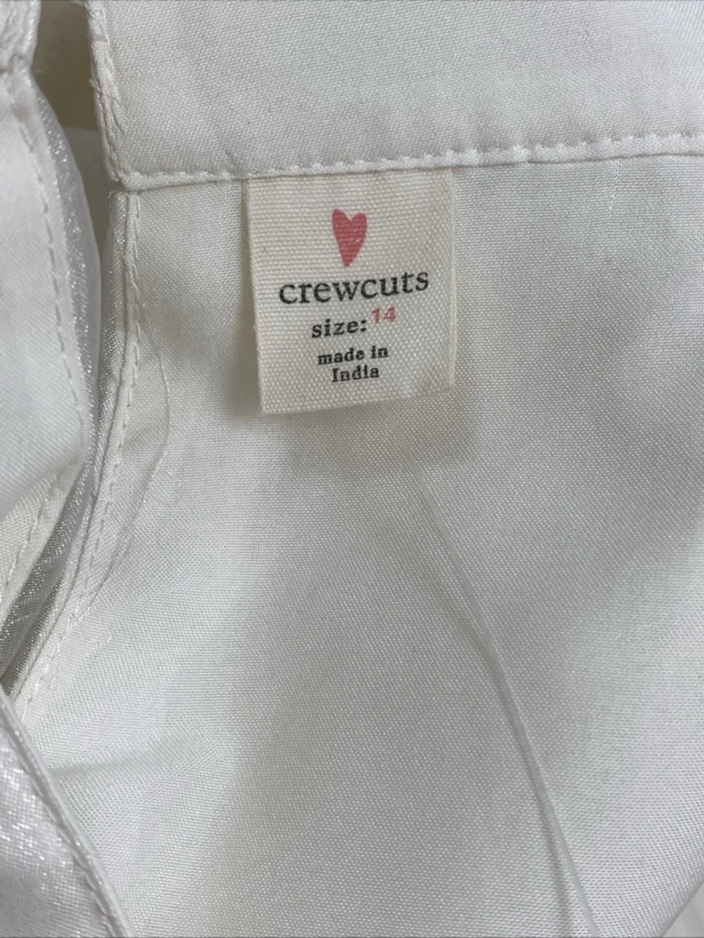 J.Crew Crewcuts Floral Applique Organza Dress Ivory Girls Size 14 NWT Flower